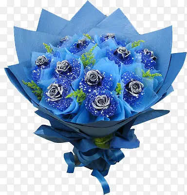 蓝色花束礼物花朵