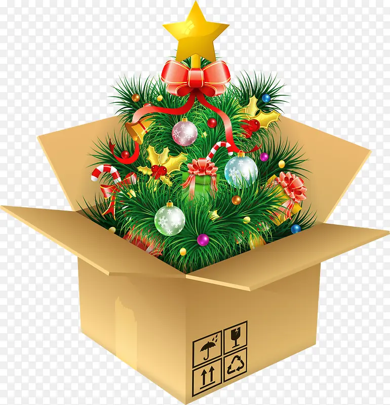 盒子里的圣诞树