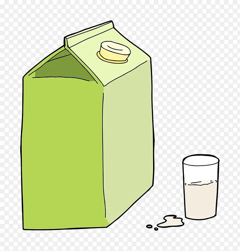 手绘牛奶盒子