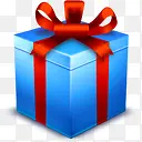 蓝色盒子礼物礼品