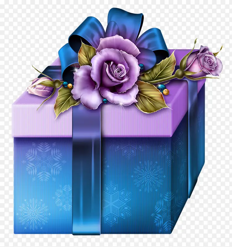 紫蓝色礼物盒子