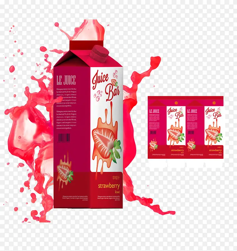 草莓味酸奶包装