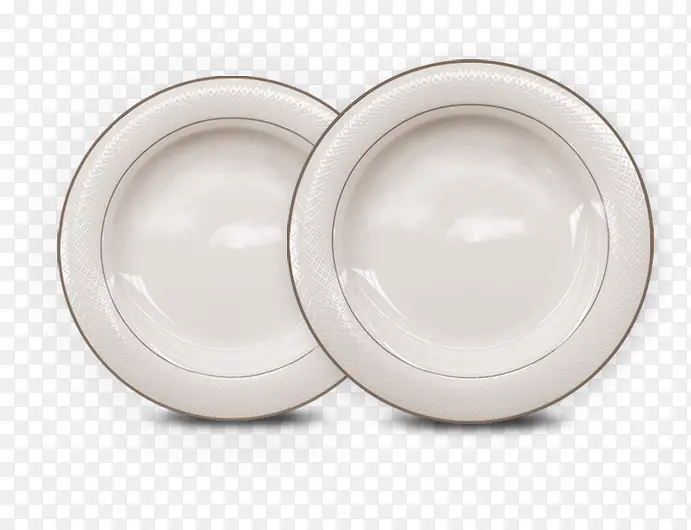 两个白的盘子