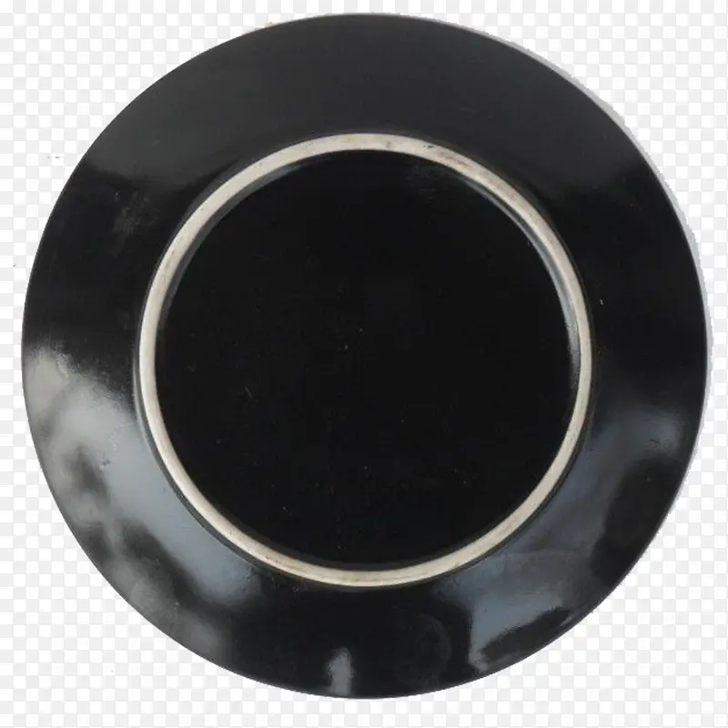 黑色白圆环立体简约大方盘子