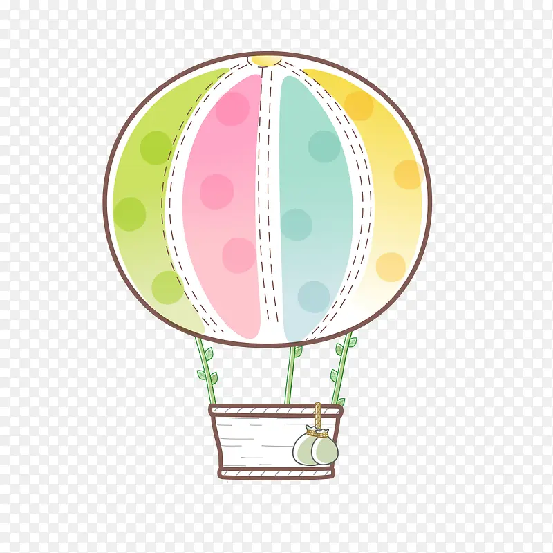 手绘热气球素材