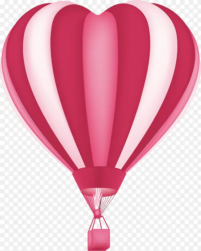 红白条纹热气球矢量图