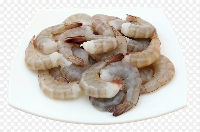 盘子里的生虾