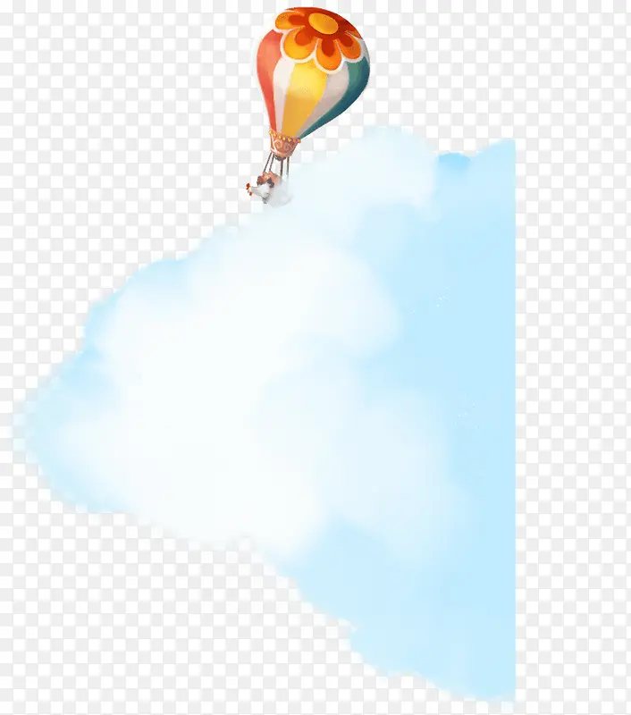 热气球和云