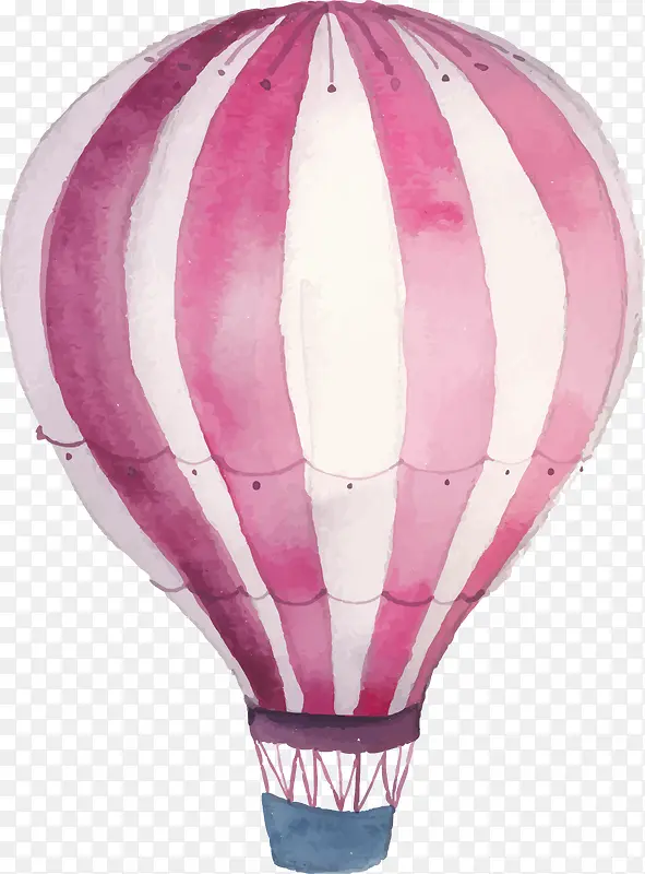 水彩漂浮热气球