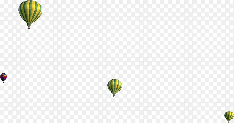 绿色飞舞热气球装饰