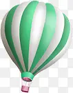 绿色清新漂浮热气球