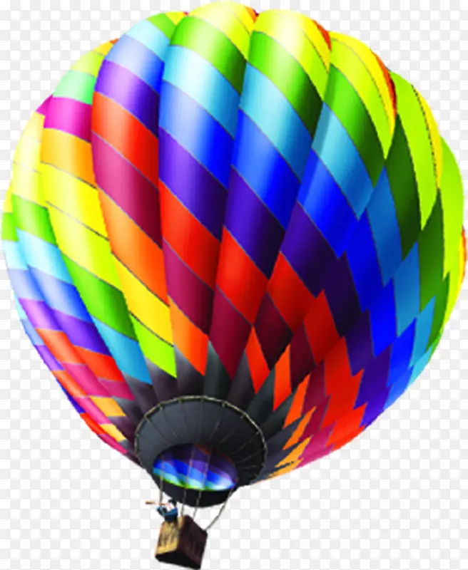 彩色卡通热气球炫彩