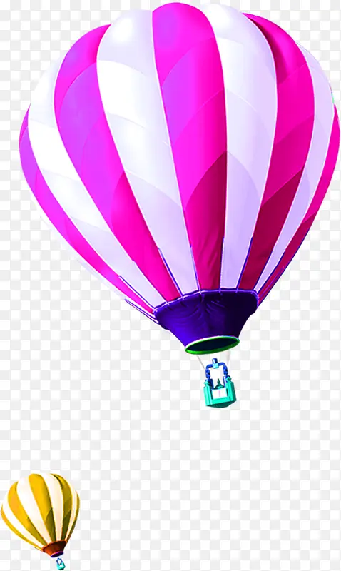 彩色炫丽条纹热气球