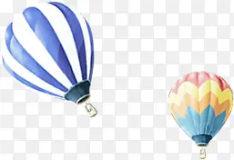彩色卡通手绘漂浮热气球