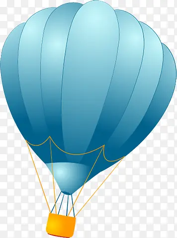蓝色创意卡通热气球