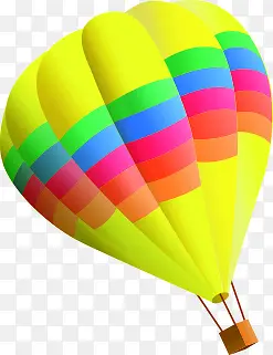 彩色条纹手绘热气球装饰