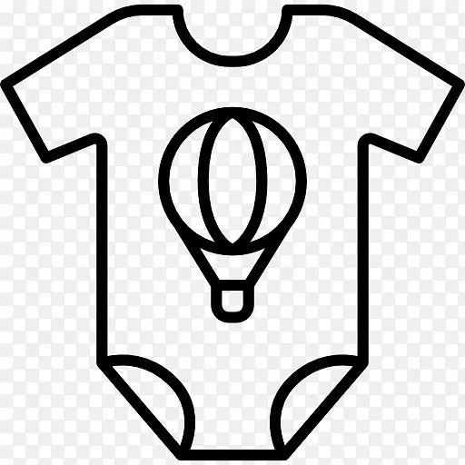 婴儿的衣服用热气球图标