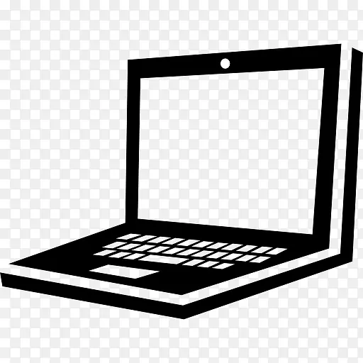 笔记本电脑的角度与键盘按钮视图图标
