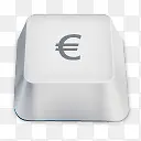 欧元符号白色键盘按键