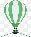 绿色卡通热气球