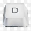 d白色键盘按键