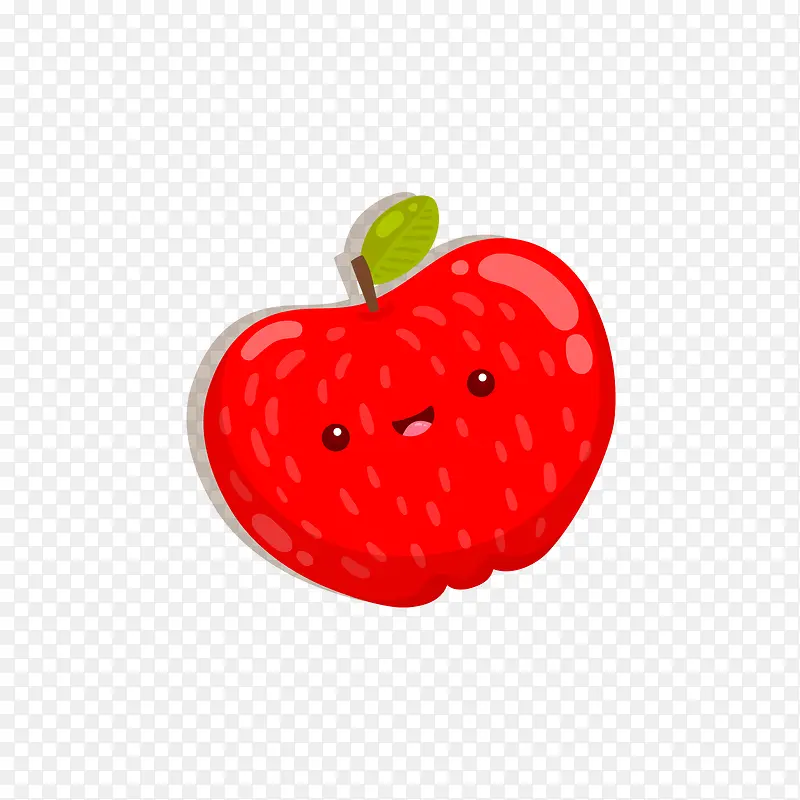 红色苹果卡通表情