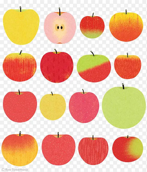卡通扁平化苹果