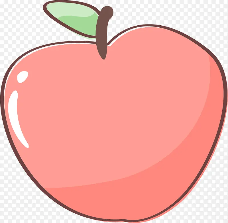卡通线条水果苹果