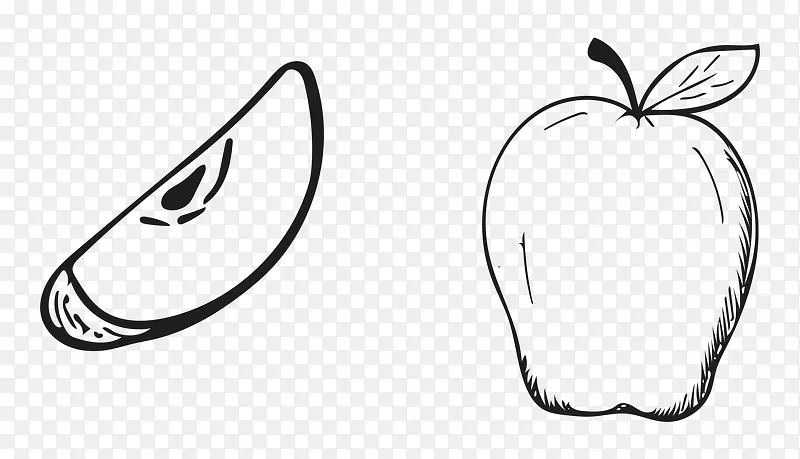 卡通苹果水果手绘