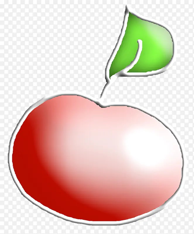 卡通手绘红苹果
