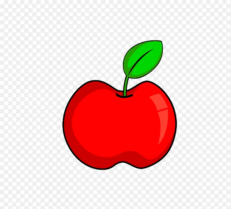 卡通红苹果