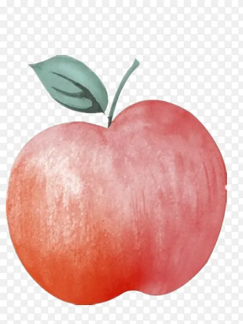 红苹果手绘插画