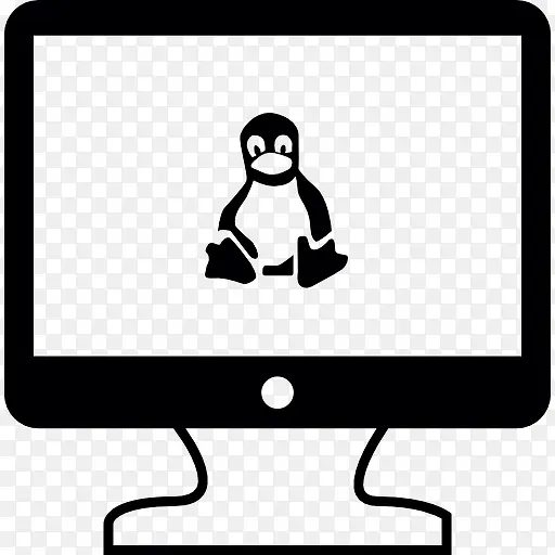 电脑屏幕的Linux 图标