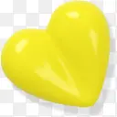 黄色爱心糖果