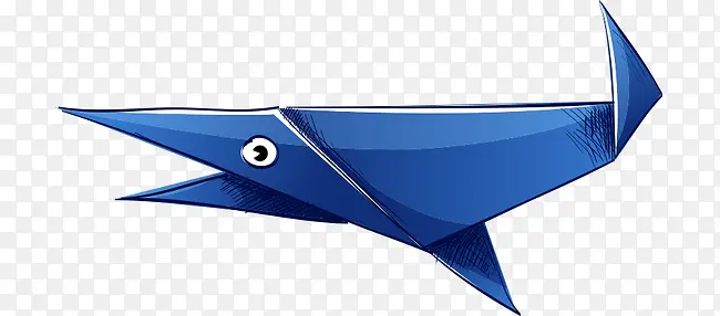 矢量 卡通 折纸海豚