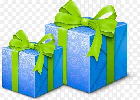 蓝色礼盒 礼包 礼物 纸盒包装