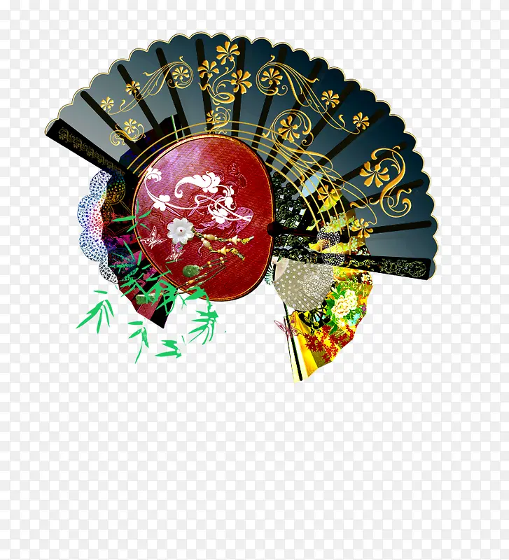传统古典折扇