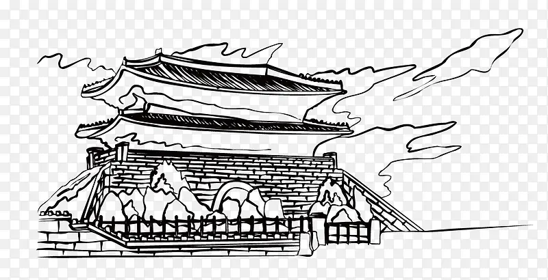 手绘建筑