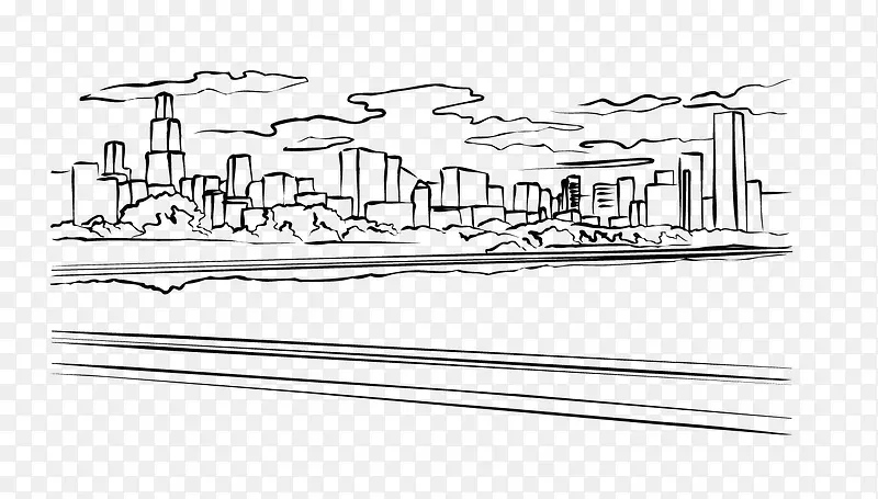 手绘建筑