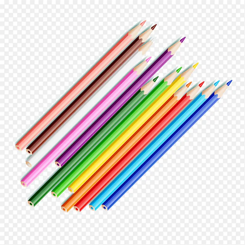 彩色水彩画笔