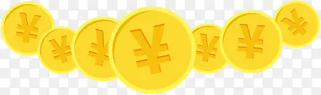 卡通黄色金币造型