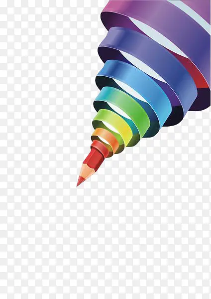 彩色旋转状铅笔