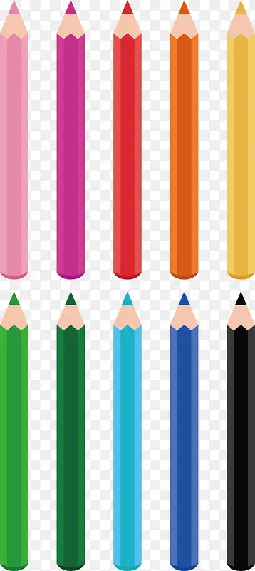 彩色铅笔矢量图