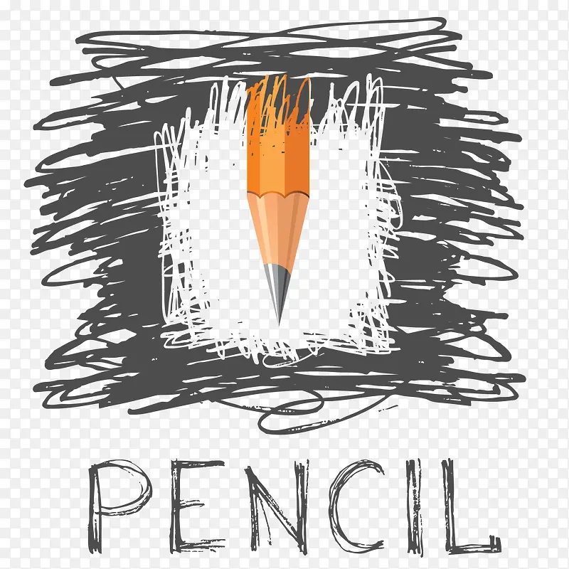 铅笔绘画矢量图