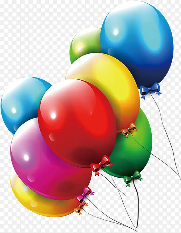 彩色卡通节日设计气球