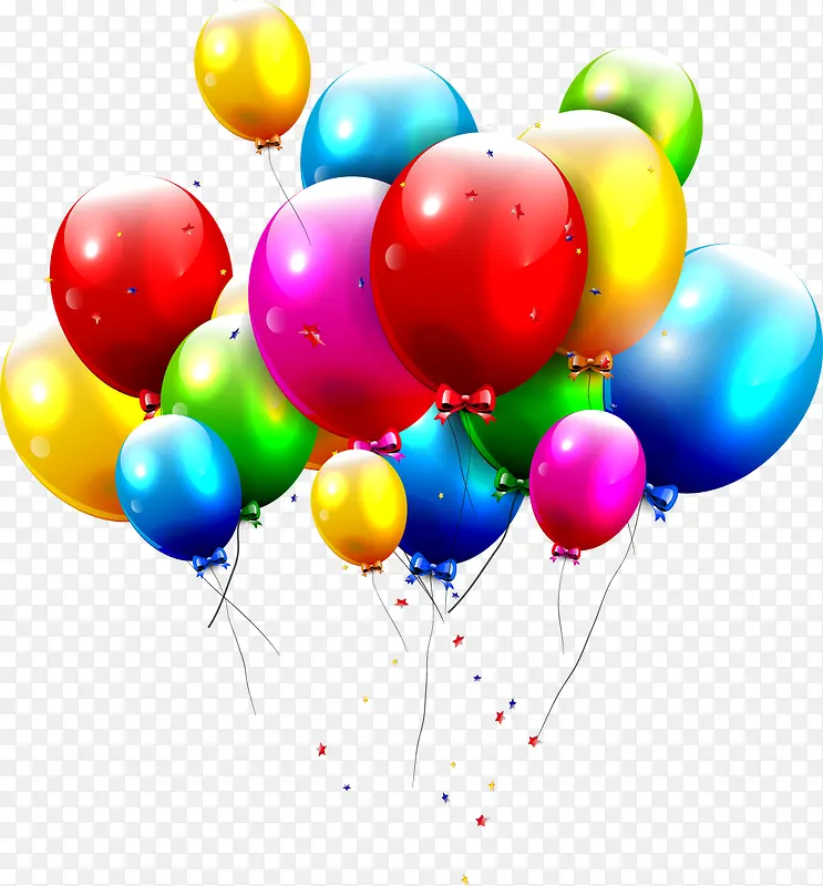 彩色卡通漂浮气球春季电商节日装饰