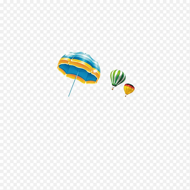 氢气球  降落伞