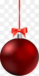 圣诞红色气球装饰元素