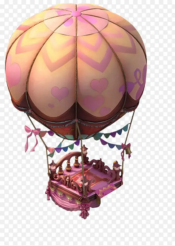 手绘粉色花纹氢气球