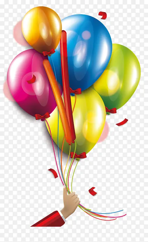 节日炫丽彩色气球